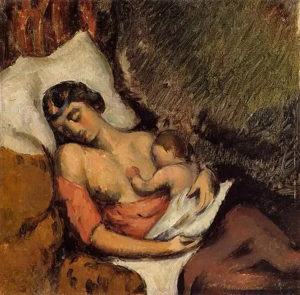 Femme allaitant son enfant - Paul Cézanne