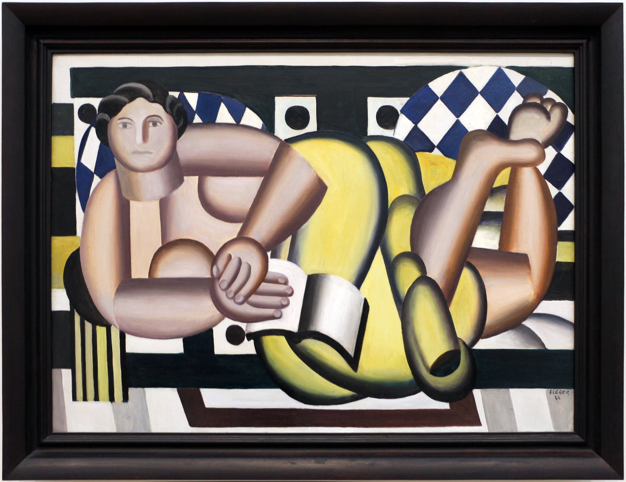 Femme allongée - Fernand Léger image 1 reproduction artisanale de tableau
