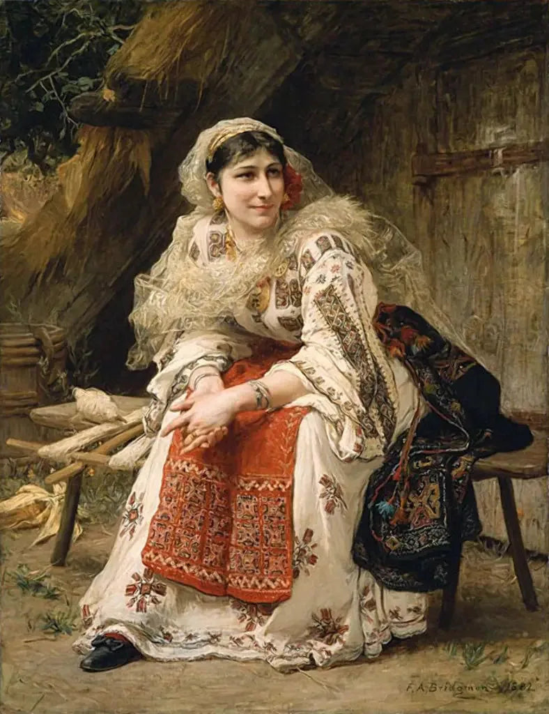 Femme arménienne. - Frederick Arthur Bridgman image 1 copie peinte à la main à l’huile