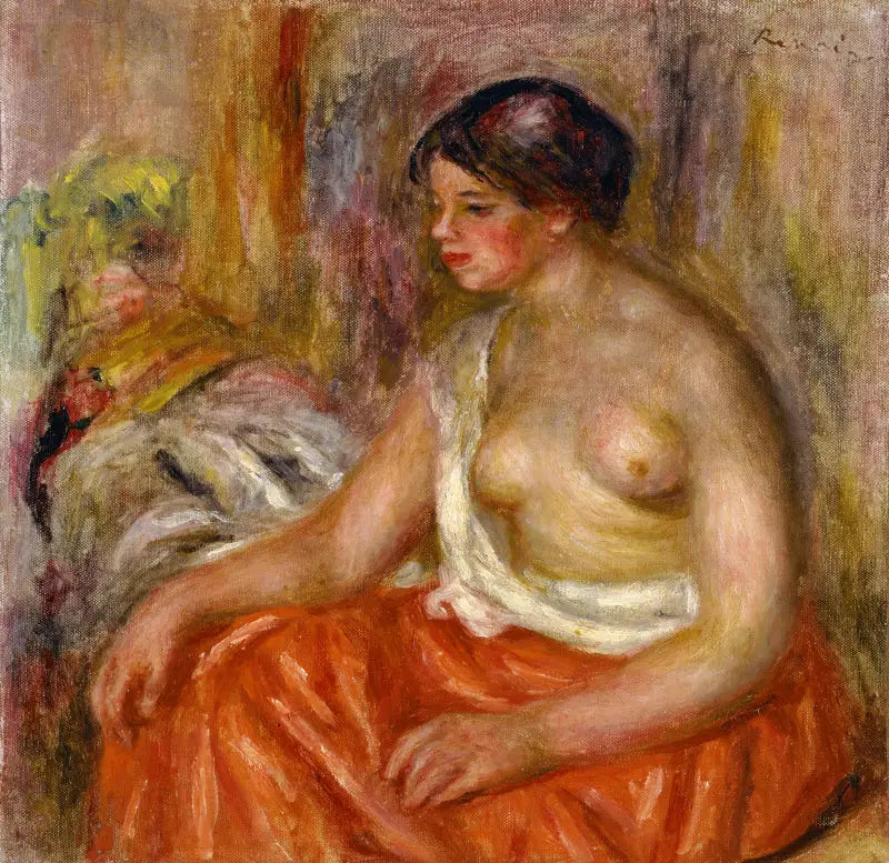 Femme assise à la poitrine nue - Pierre-Auguste Renoir