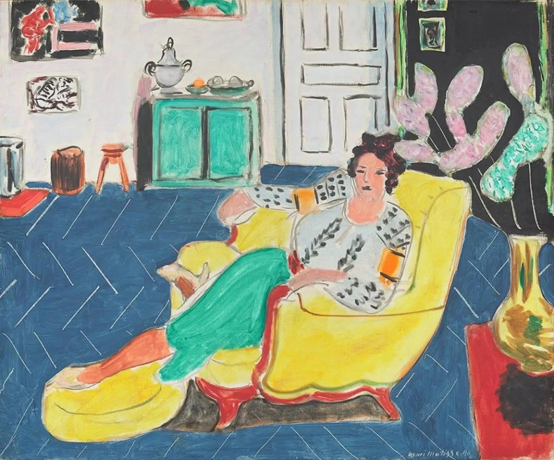 Femme assise dans un fauteuil - Henri Matisse image 1 reproduction réalisée par Alpha Reproduction