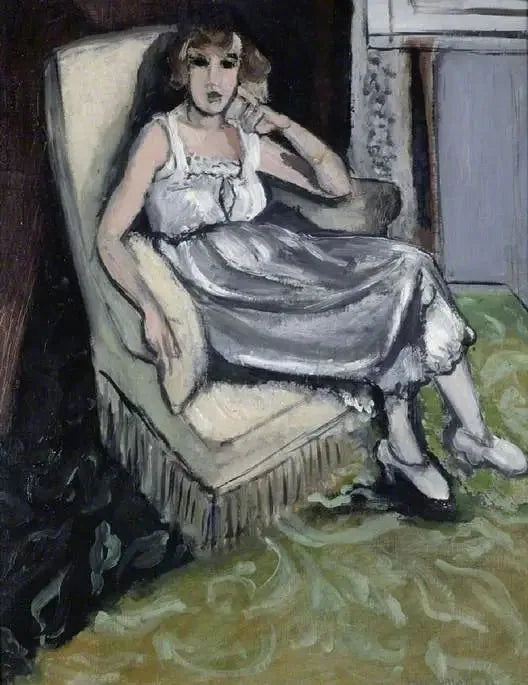 Femme assise dans un fauteuil - Henri Matisse image 1 reproduction d’œuvre d’art à l’huile