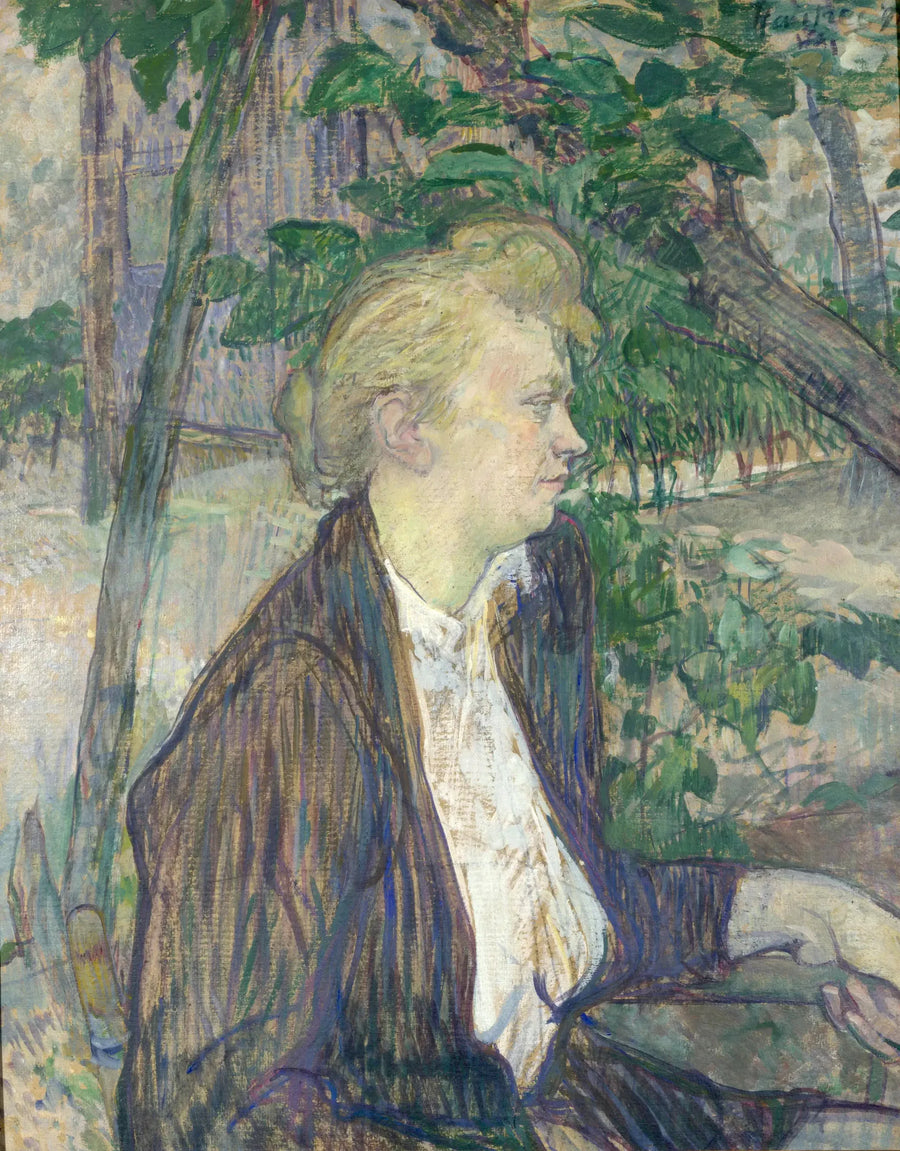 Femme assise dans un jardin - Henri de Toulouse-Lautrec