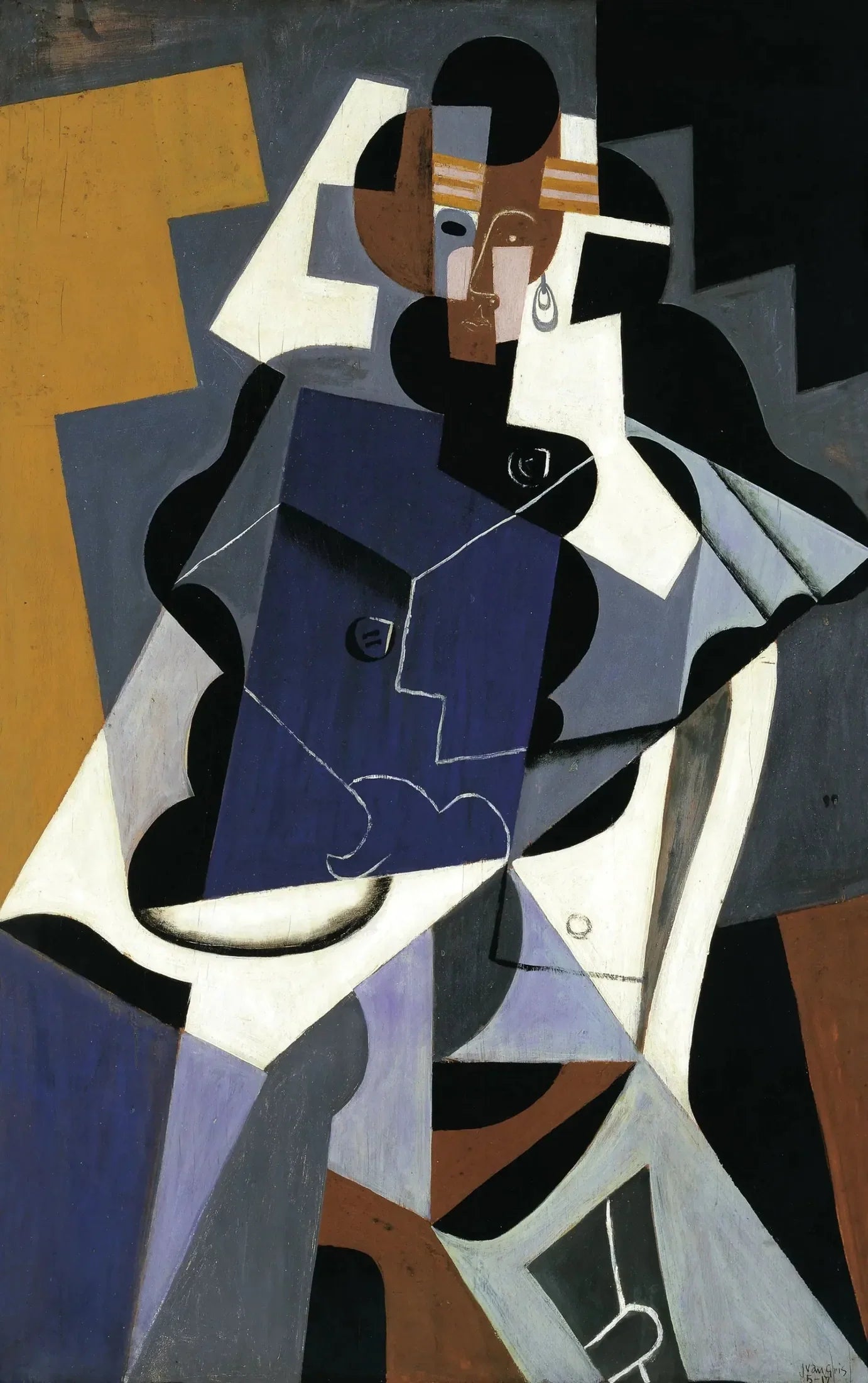Femme assise - Juan Gris image 1 copie de tableau peinte à la main