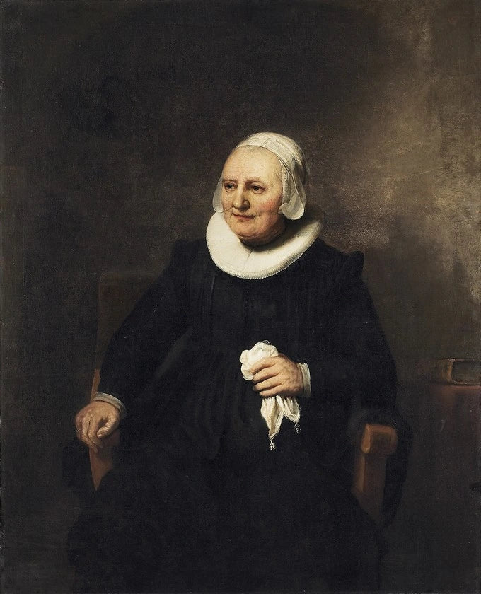Femme assise avec un mouchoir – atelier de Rembrandt, vers 1644