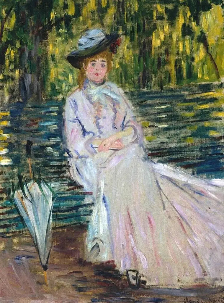 Femme assise sur un banc - Claude Monet