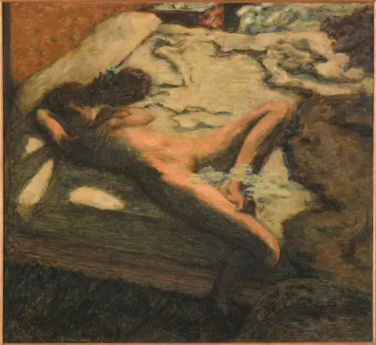 Femme assoupie sur un lit - Pierre Bonnard image 1 copie de tableau peinte à la main