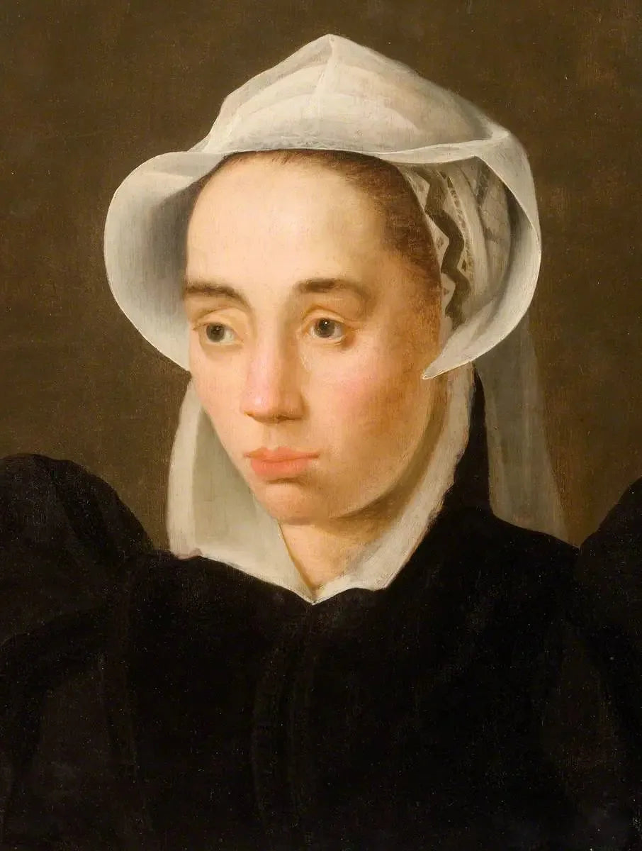 Femme au bonnet blanc - Frans Pourbus the Younger image 1 copie de tableau peinte à la main