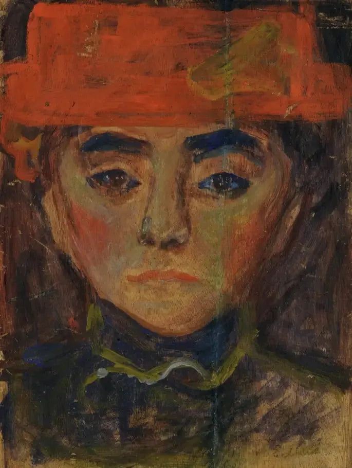 Femme au chapeau rouge - Edvard Munch image 1 reproduction réalisée par Alpha Reproduction
