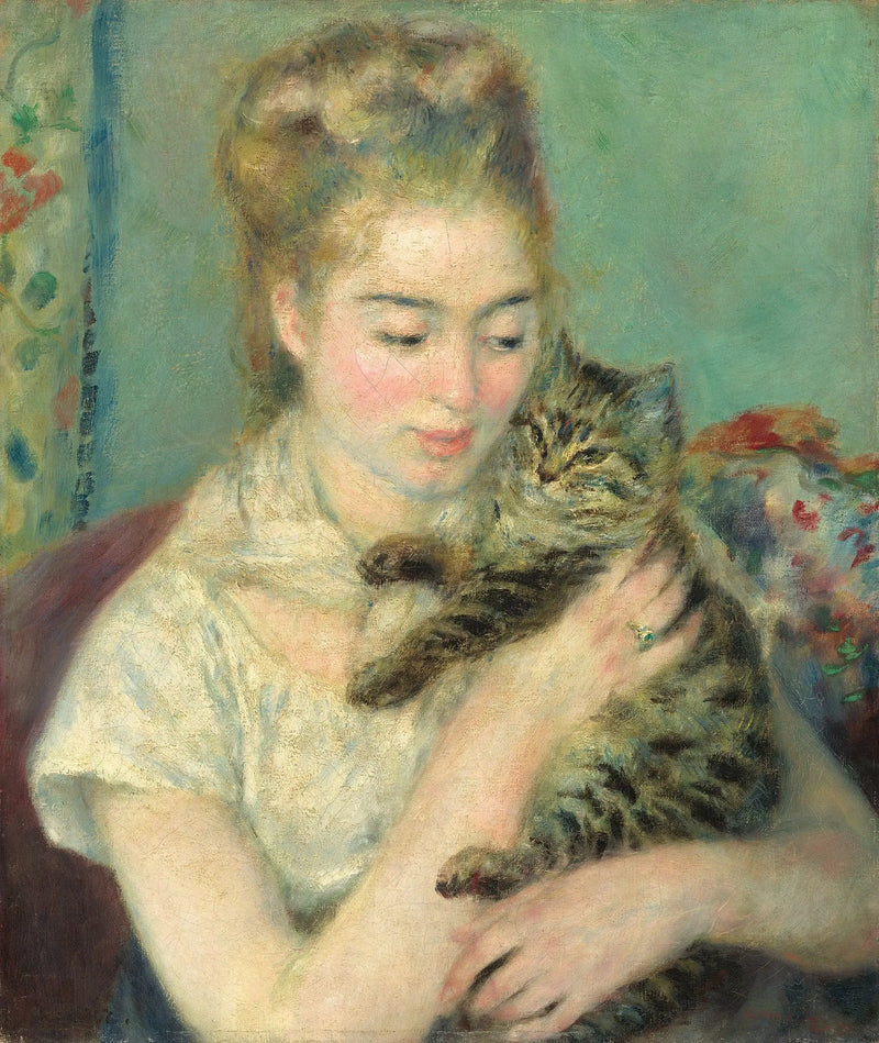 Femme au chat - Pierre-Auguste Renoir