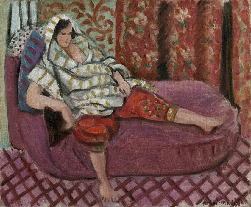 Femme au divan rose - Henri Matisse image 1 reproduction réalisée par Alpha Reproduction