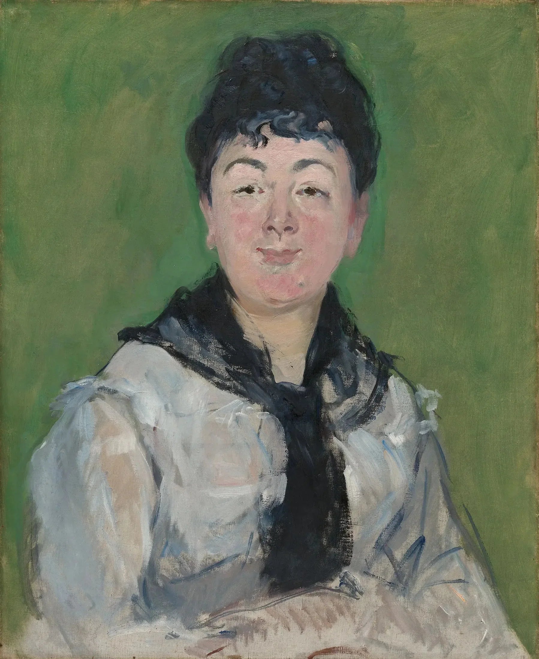 Femme au fichu noir - Édouard Manet image 1 reproduction artisanale de tableau