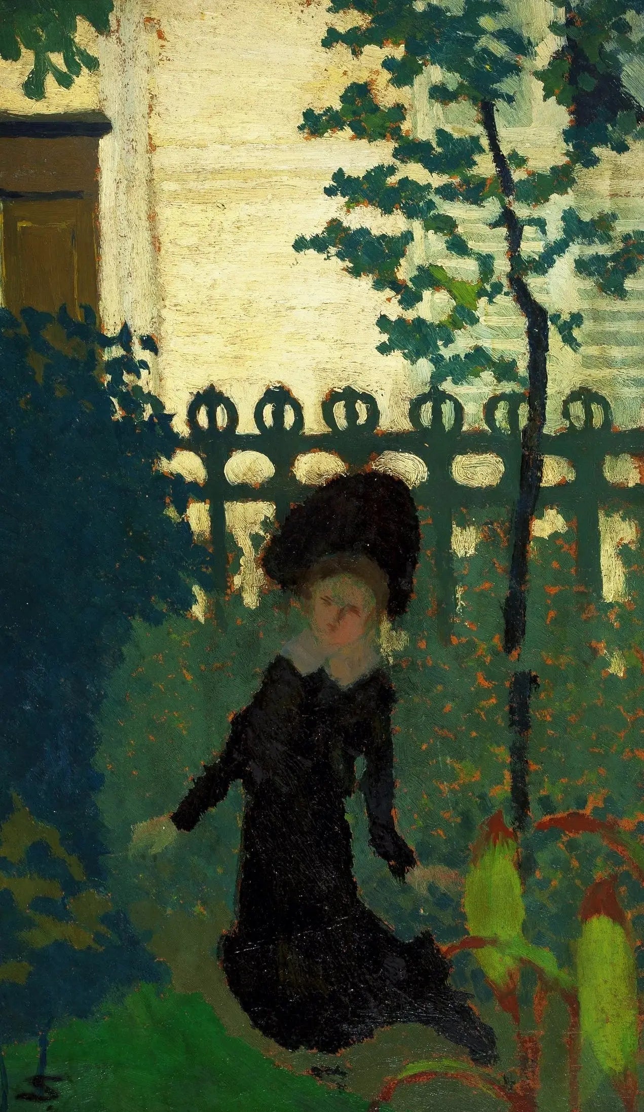 Femme au jardin. - Édouard Vuillard image 1 copie peinte à la main à l’huile
