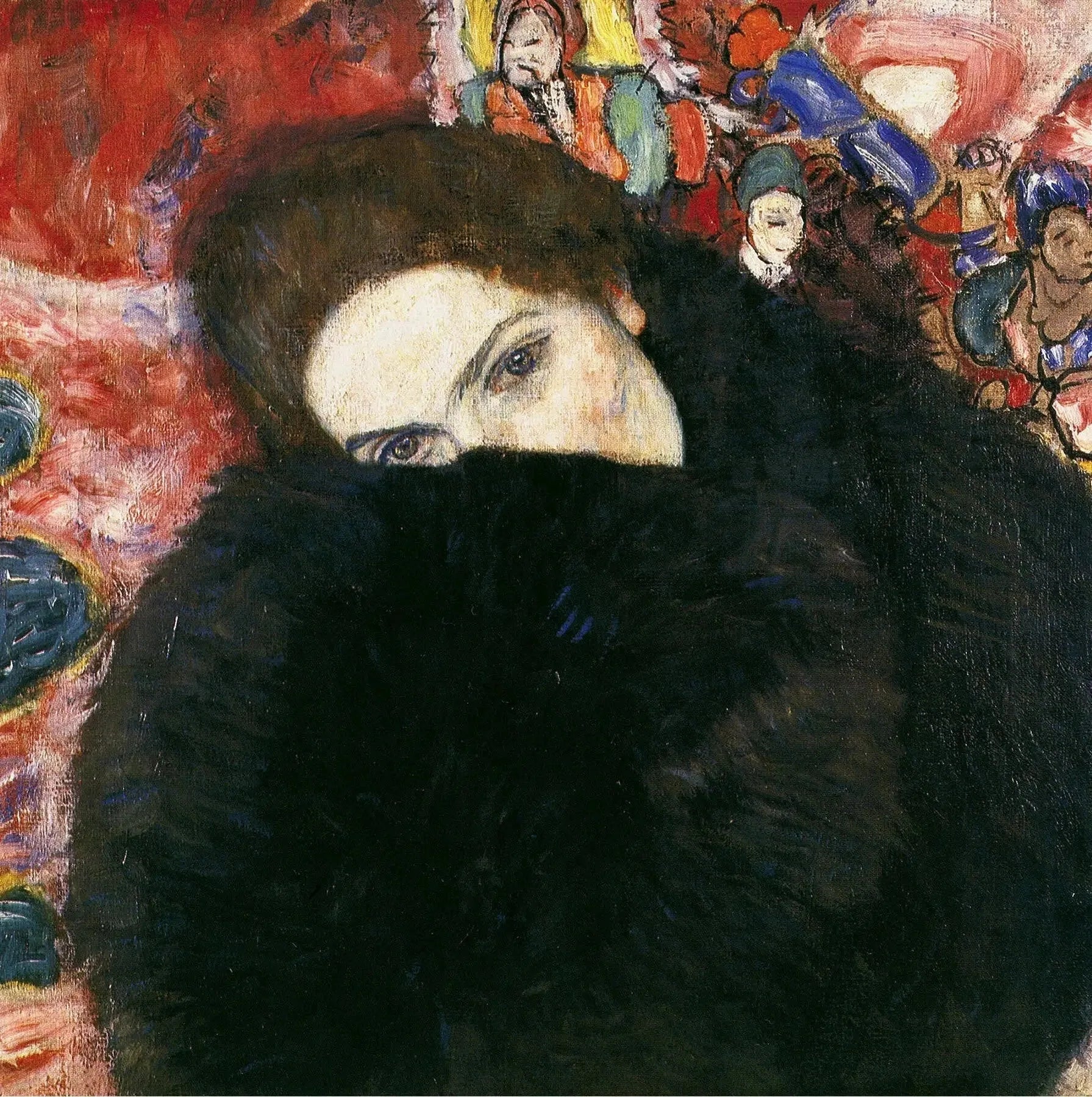 Femme au manchon - Gustav Klimt image 1 reproduction de peinture à l’huile