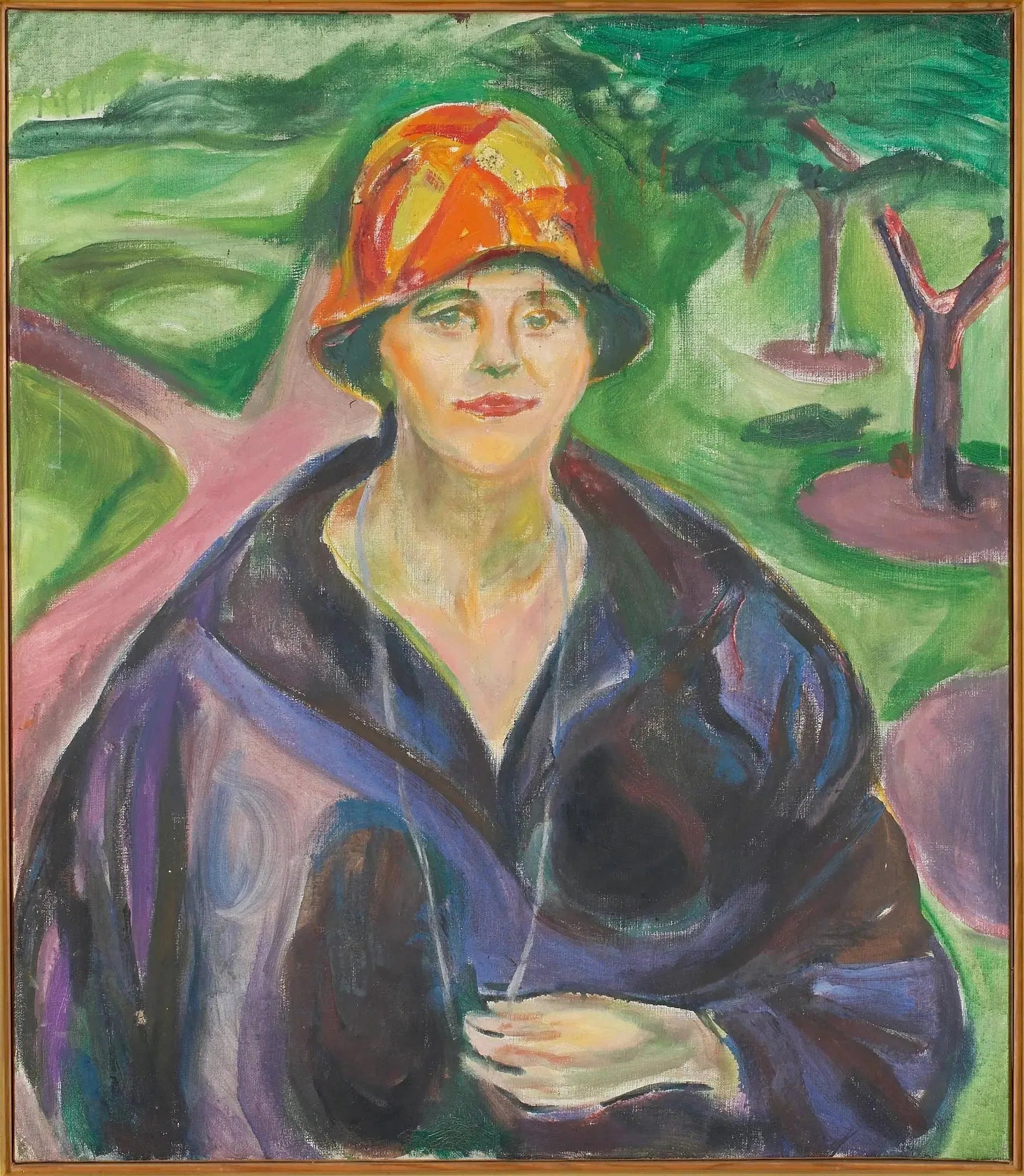 Femme au manteau bleu - Edvard Munch image 1 reproduction de peinture à l’huile