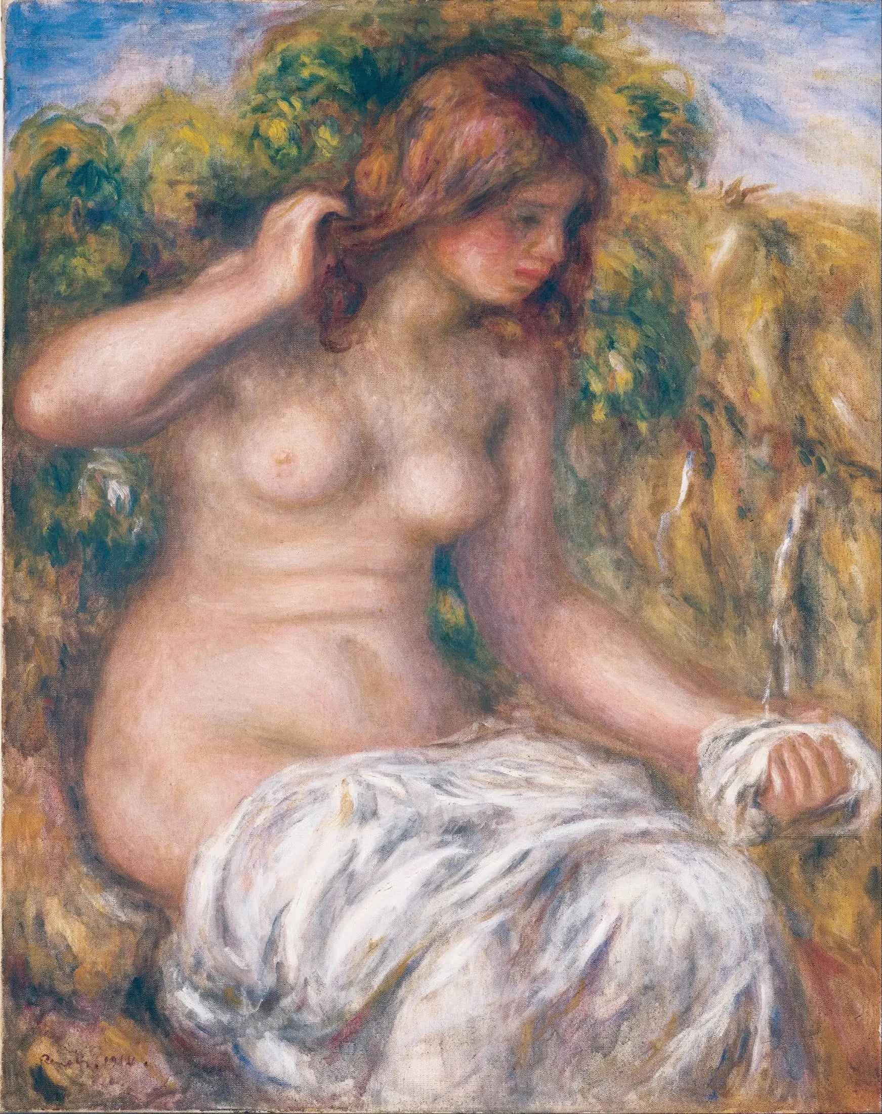Femme au printemps - Pierre-Auguste Renoir image 1 reproduction artisanale de tableau