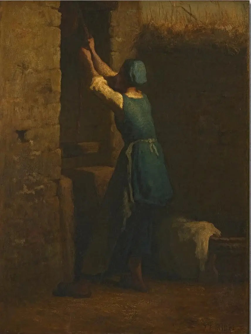 Femme au puits - Jean-François Millet image 1 reproduction d’œuvre d’art à l’huile