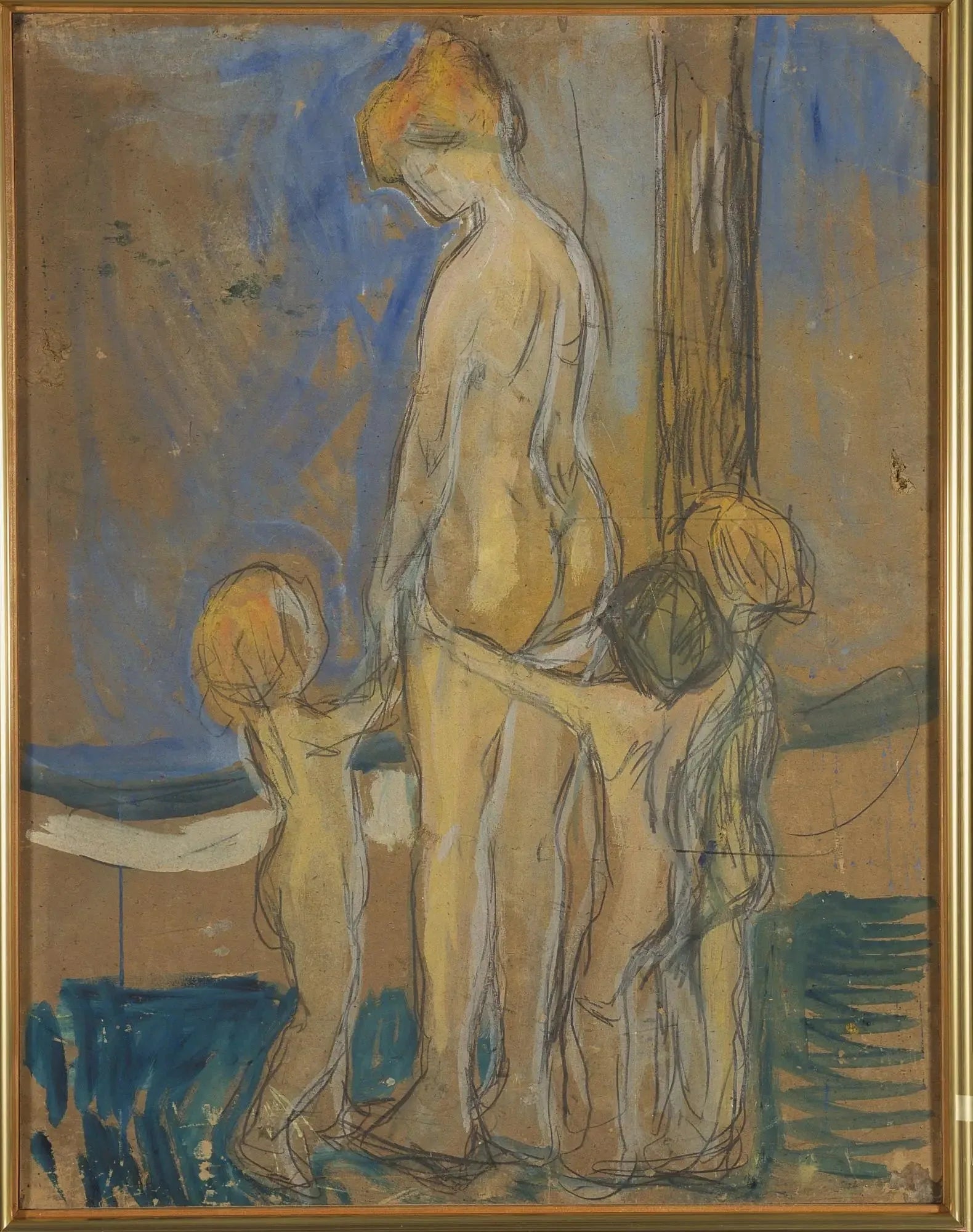 Femme avec enfants - Edvard Munch image 1 reproduction d’œuvre d’art à l’huile
