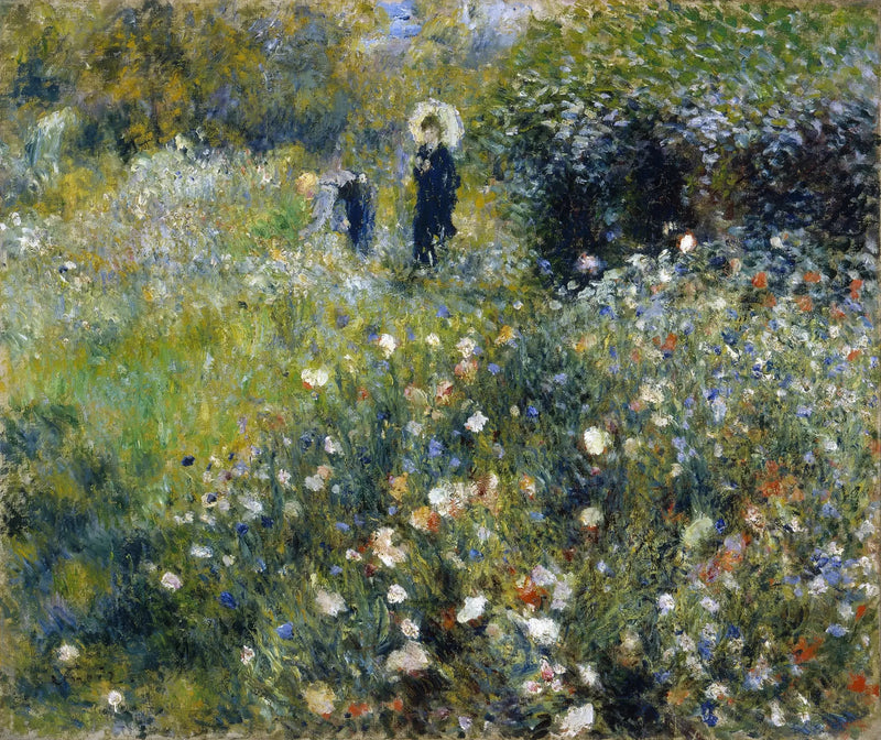 Femme avec parasol dans un jardin - Pierre-Auguste Renoir