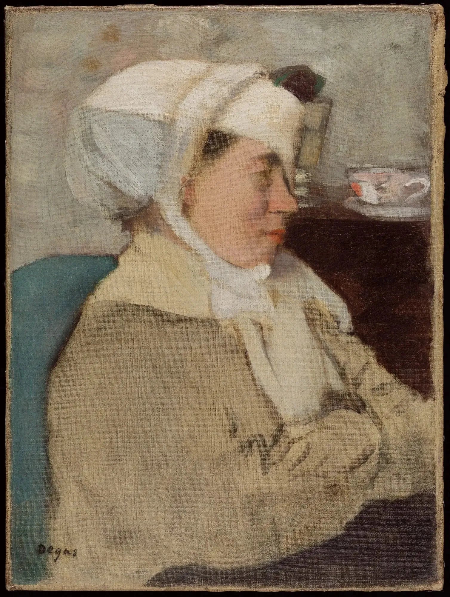 Femme avec un bandage - Edgar Degas image 1 reproduction artisanale de tableau