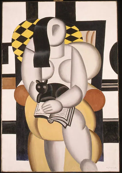 Femme avec un chat - Fernand Léger image 1 tableau peint à l’huile sur toile