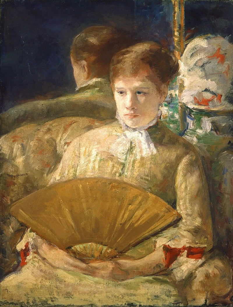 Femme avec un éventail - Mary Cassatt
