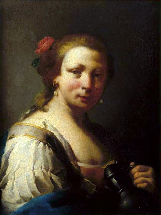 Femme avec un pichet - Giovanni Battista Piazzetta image 1 reproduction artisanale de tableau