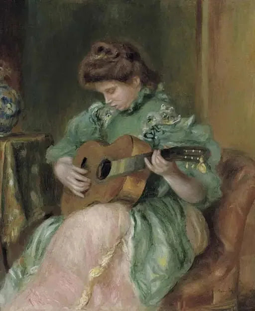 Femme avec une guitare - Pierre-Auguste Renoir