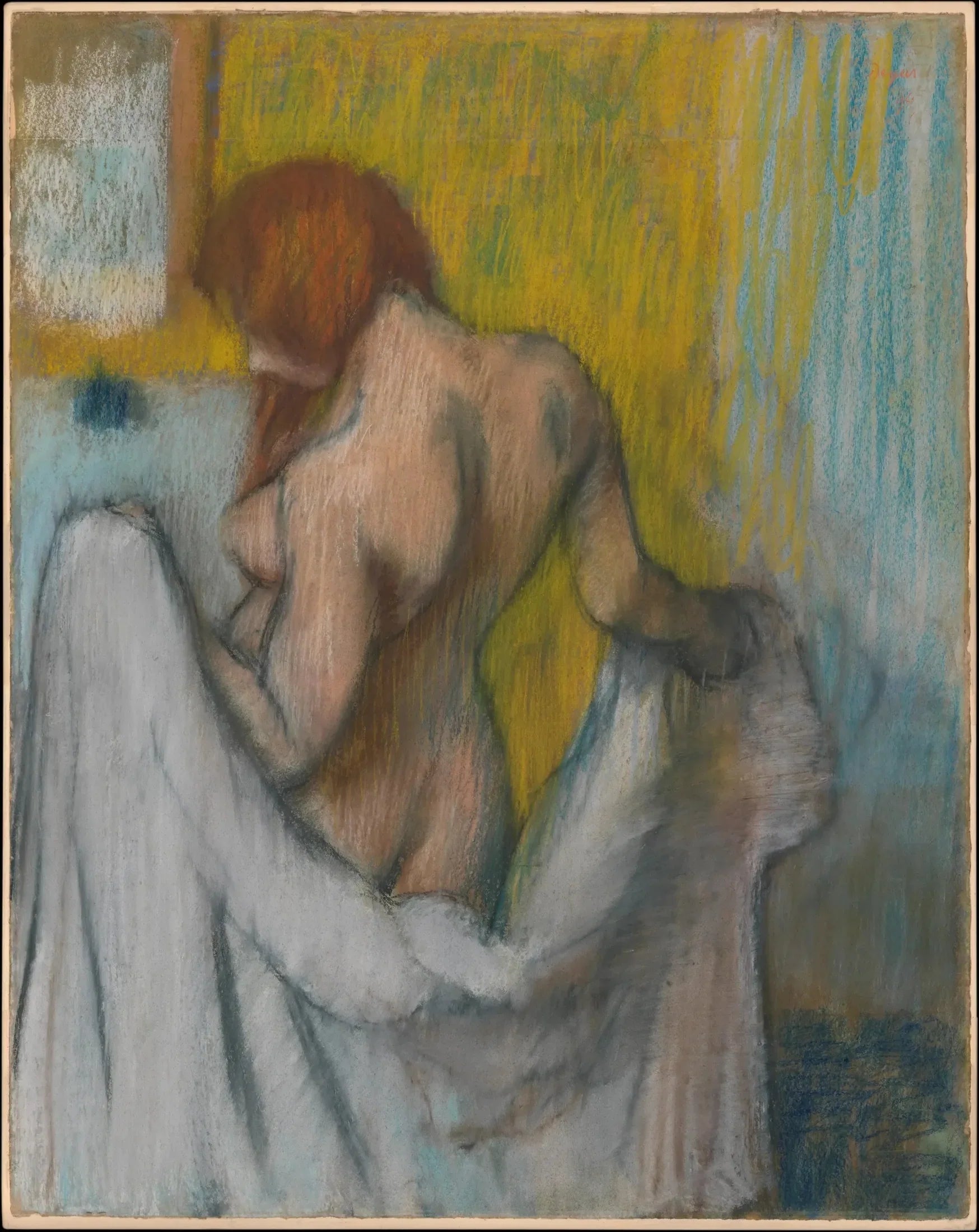 Femme avec une serviette - Edgar Degas image 1 reproduction de peinture à l’huile