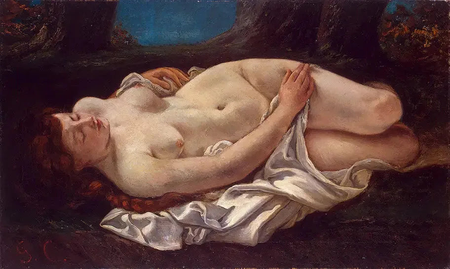 Femme couchée - Gustave Courbet image 1 reproduction d’œuvre d’art à l’huile
