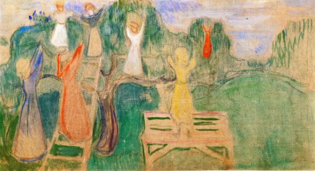 Femme cueillant des fruits - Edvard Munch image 1 reproduction réalisée par Alpha Reproduction
