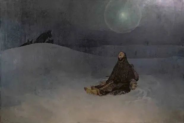 Femme dans le désert - Alphonse Mucha