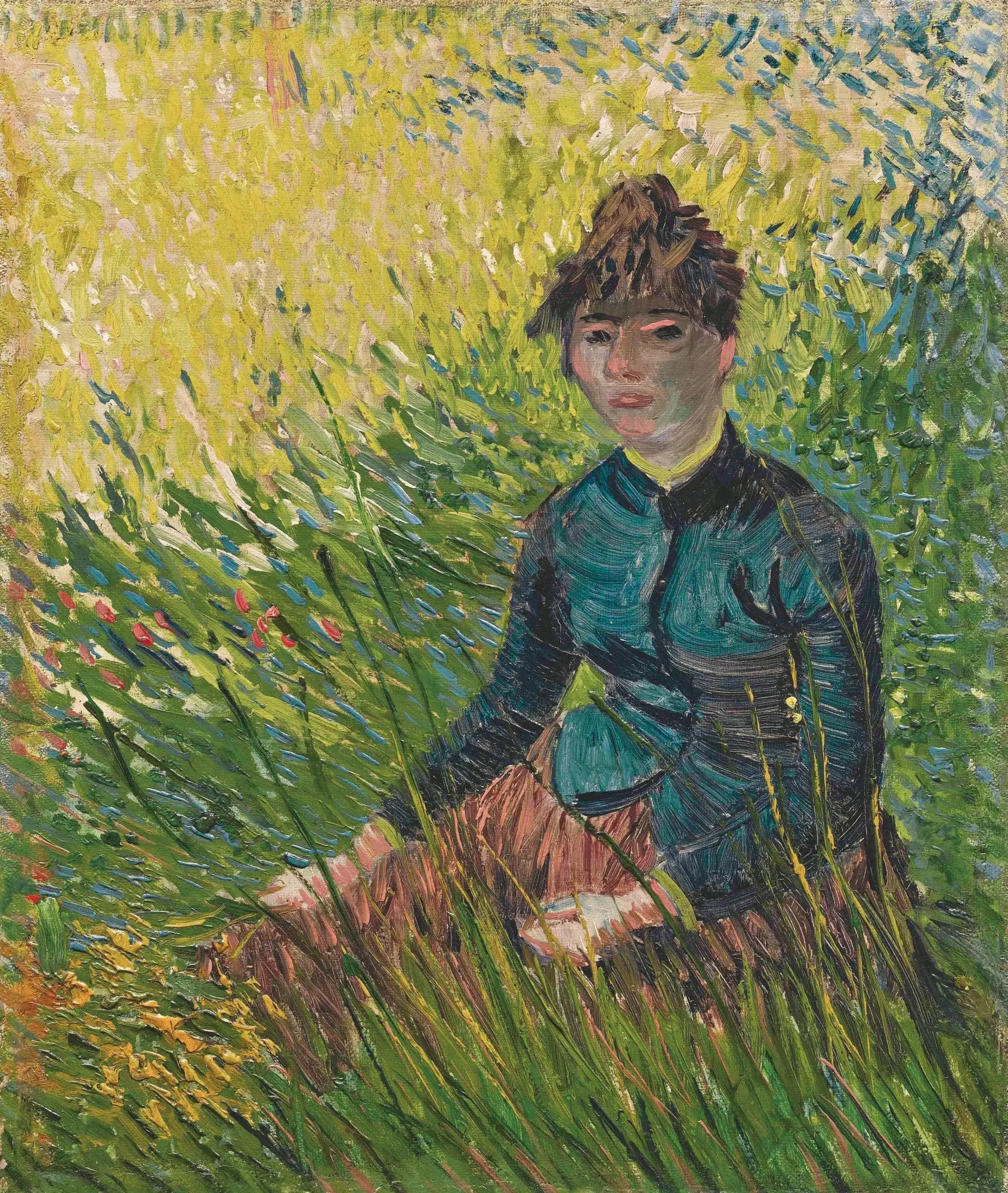 Femme dans un champ de blé - Vincent van Gogh image 1 reproduction artisanale de tableau