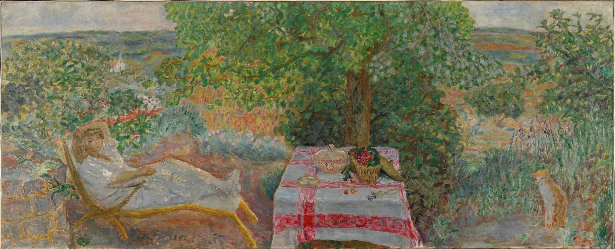 Femme dans un paysage - Pierre Bonnard image 1 copie peinte à la main à l’huile