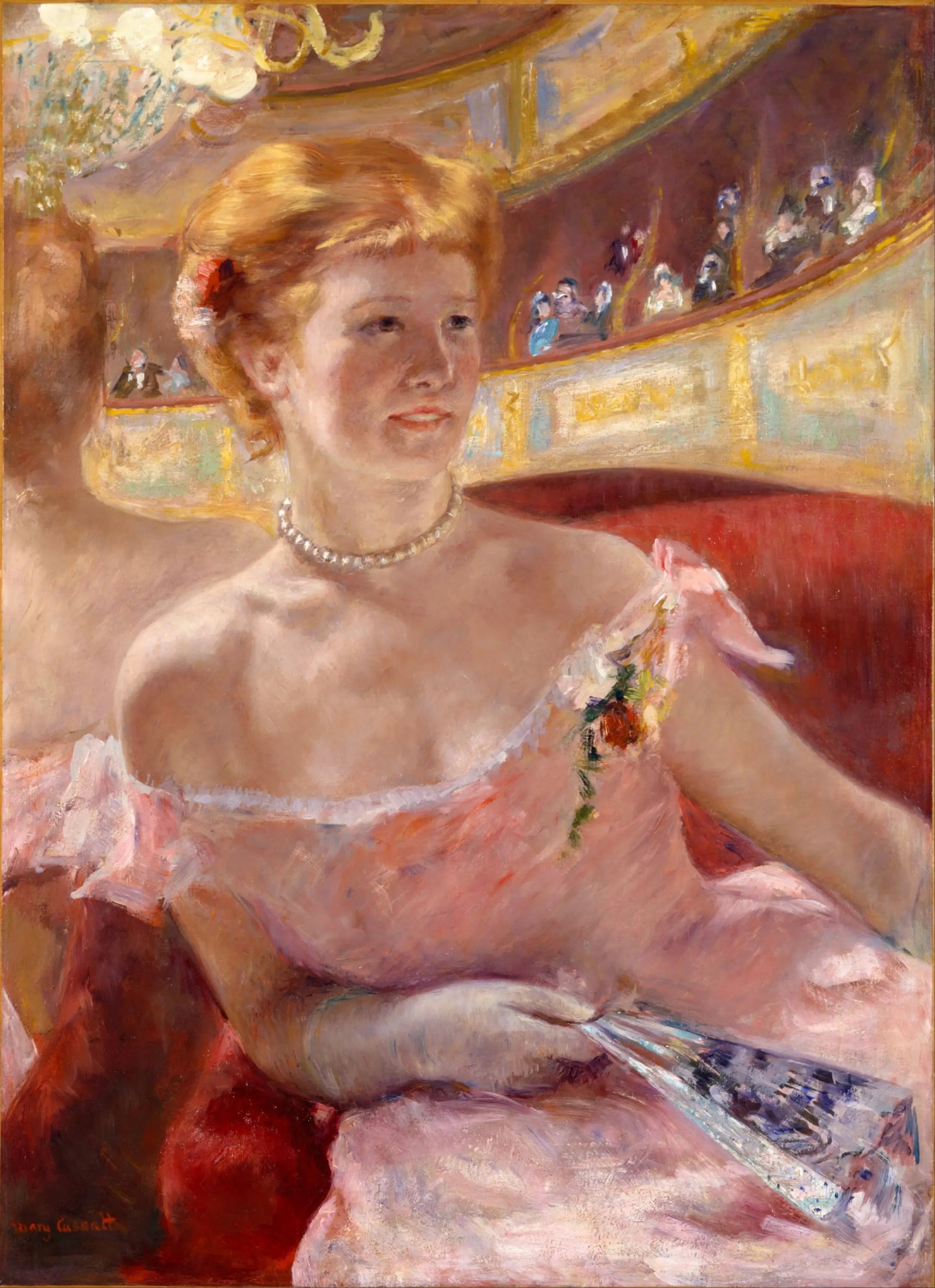 Femme dans une loge - Mary Cassatt image 1 reproduction d’œuvre d’art à l’huile