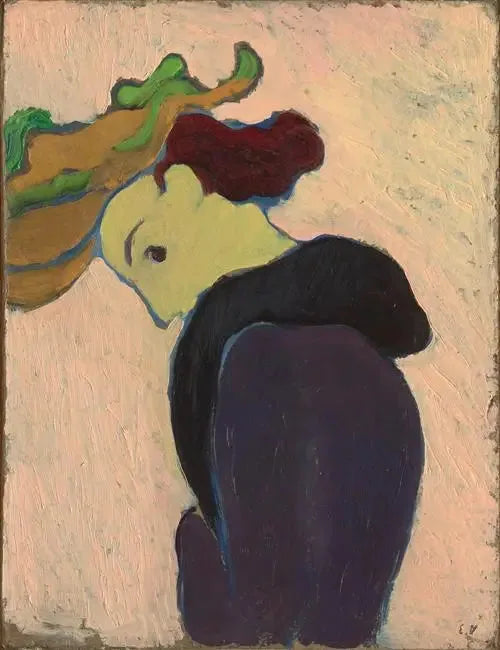 Femme de profil au chapeau vert - Édouard Vuillard