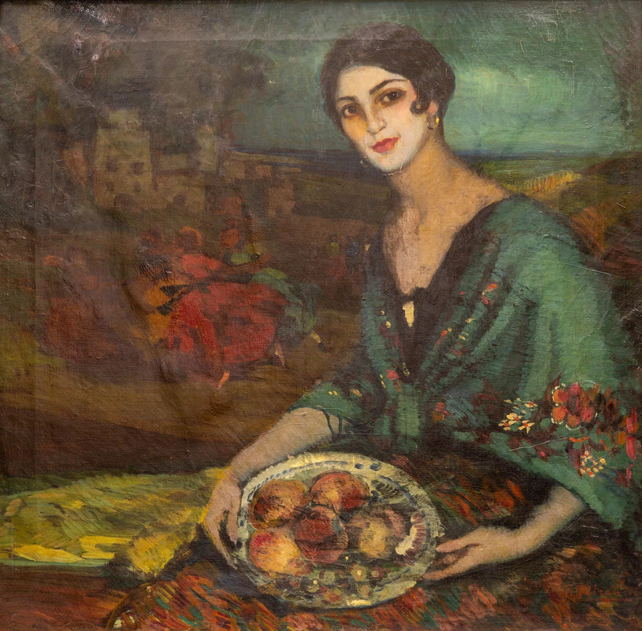 Femme en bleu - Federico Beltrán Masses image 1 reproduction de peinture à l’huile