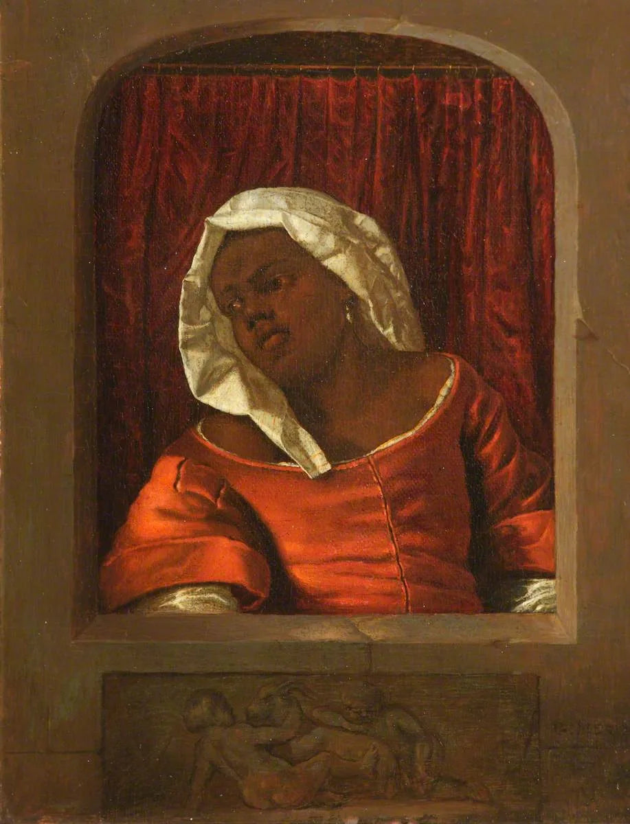Femme en robe rouge - Gabriel Metsu image 1 copie de tableau peinte à la main