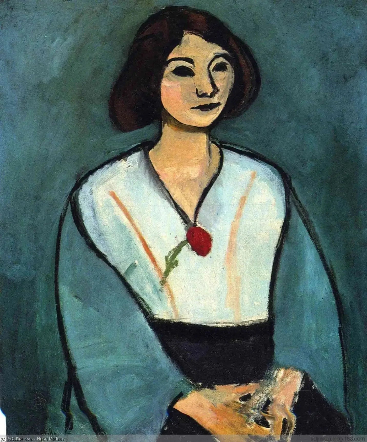 Femme en vert - Henri Matisse image 1 copie peinte à la main à l’huile