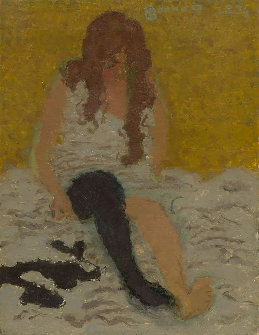 Femme enfilant ses bas - Pierre Bonnard