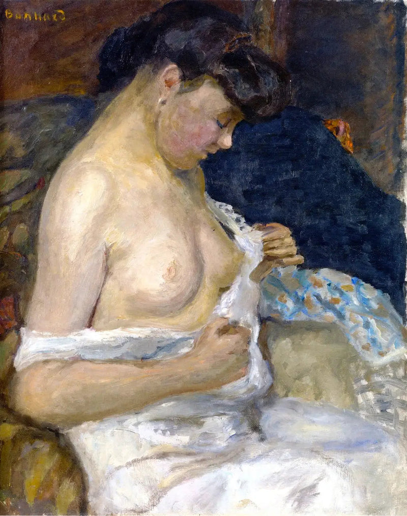Femme enlevant sa chemise - Pierre Bonnard