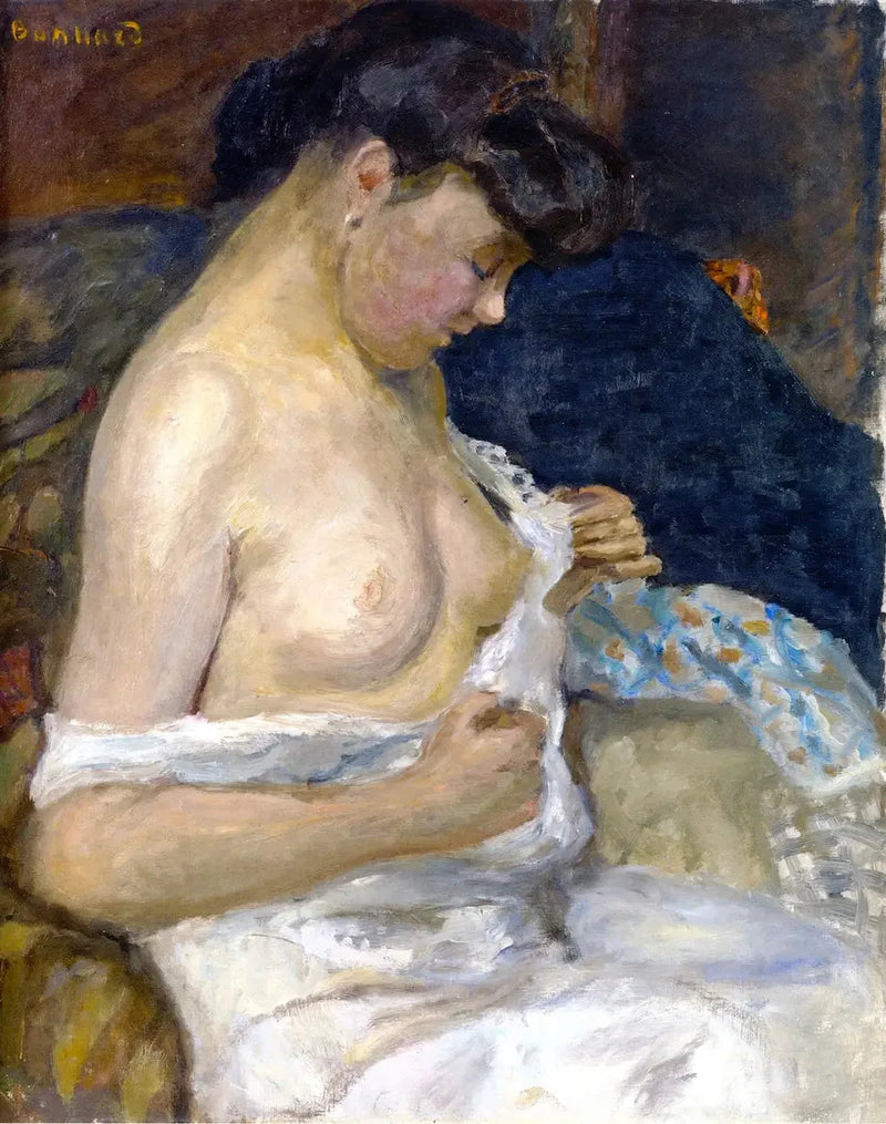 Femme enlevant sa chemise - Pierre Bonnard