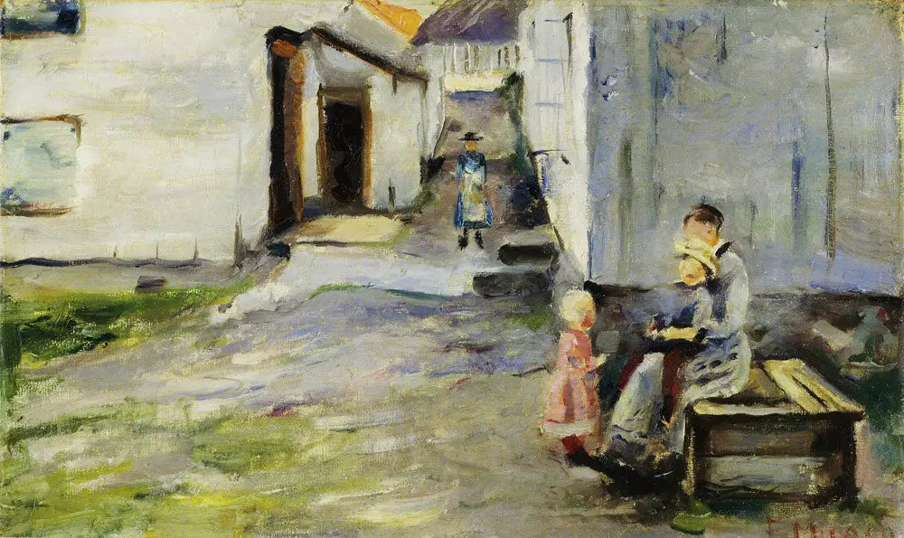 Femme et enfants à Arendal - Edvard Munch image 1 tableau peint à l’huile sur toile