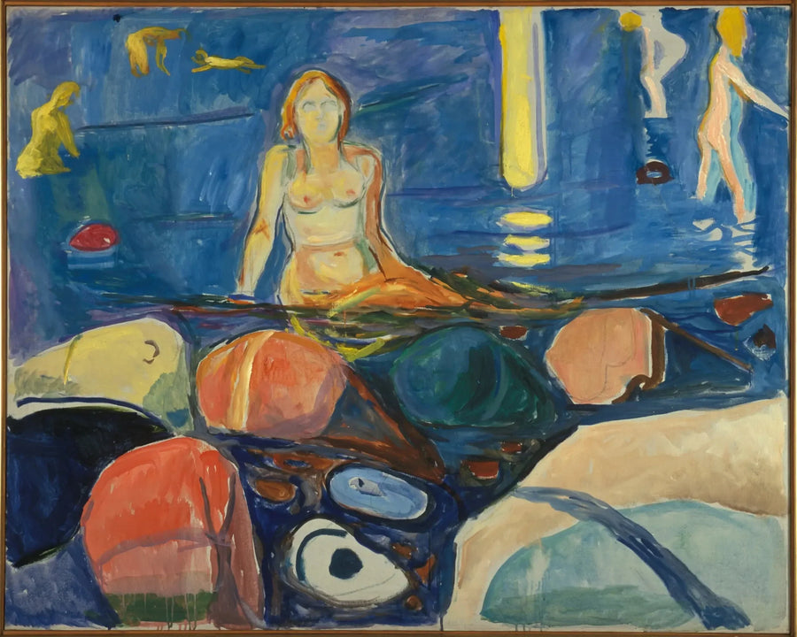 Femme et enfants se baignant - Edvard Munch