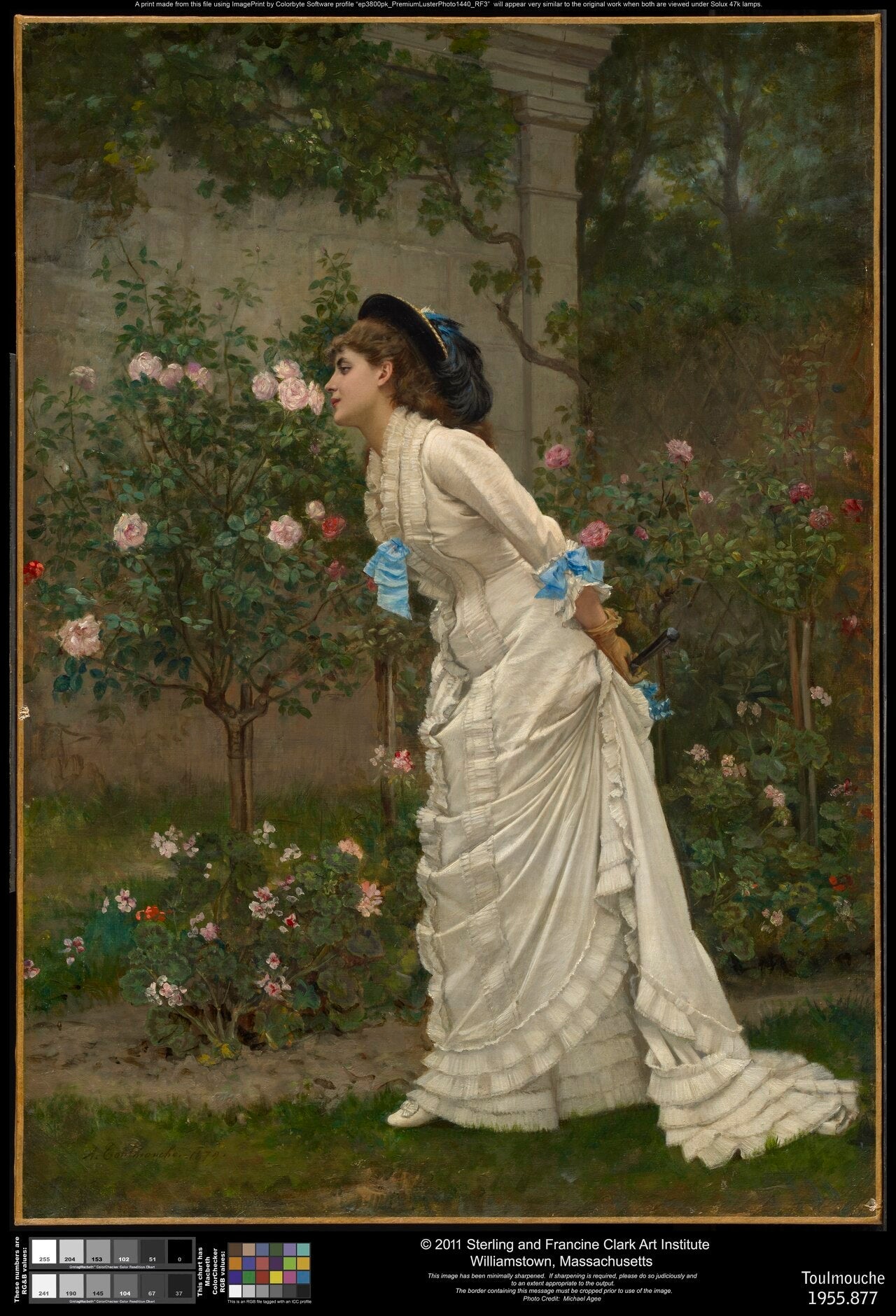 Femme et roses - Auguste Toulmouche image 1 reproduction de peinture à l’huile