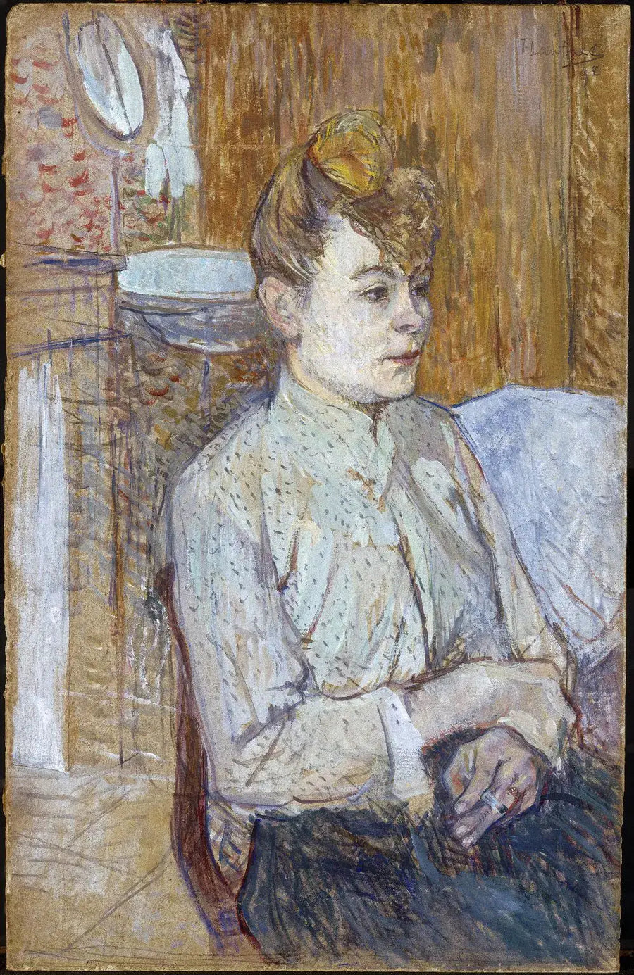 Femme fumant une cigarette - Henri de Toulouse-Lautrec