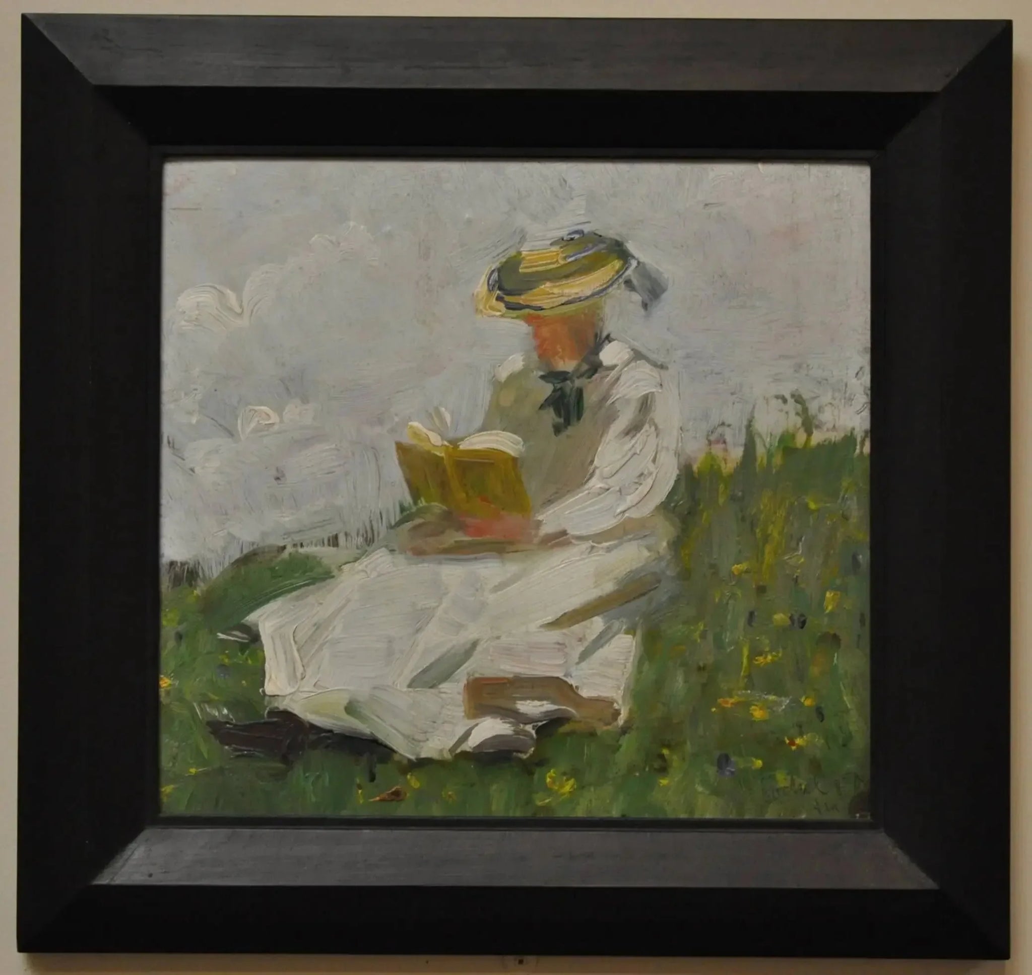 Femme lisant dans le vert - Franz Marc image 1 reproduction réalisée par Alpha Reproduction