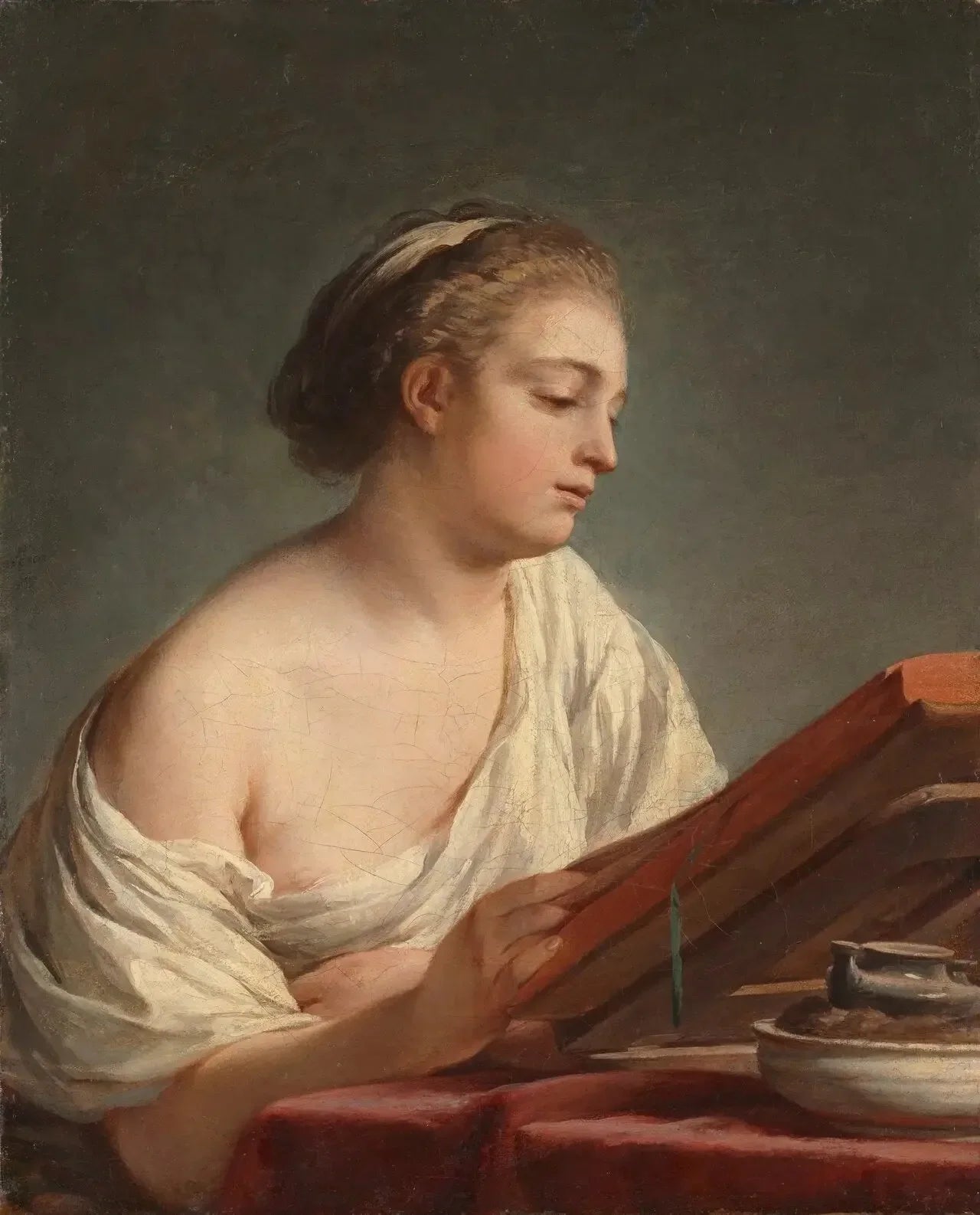 Femme lisant - Nicolas-Bernard Lépicié image 1 tableau peint à l’huile sur toile