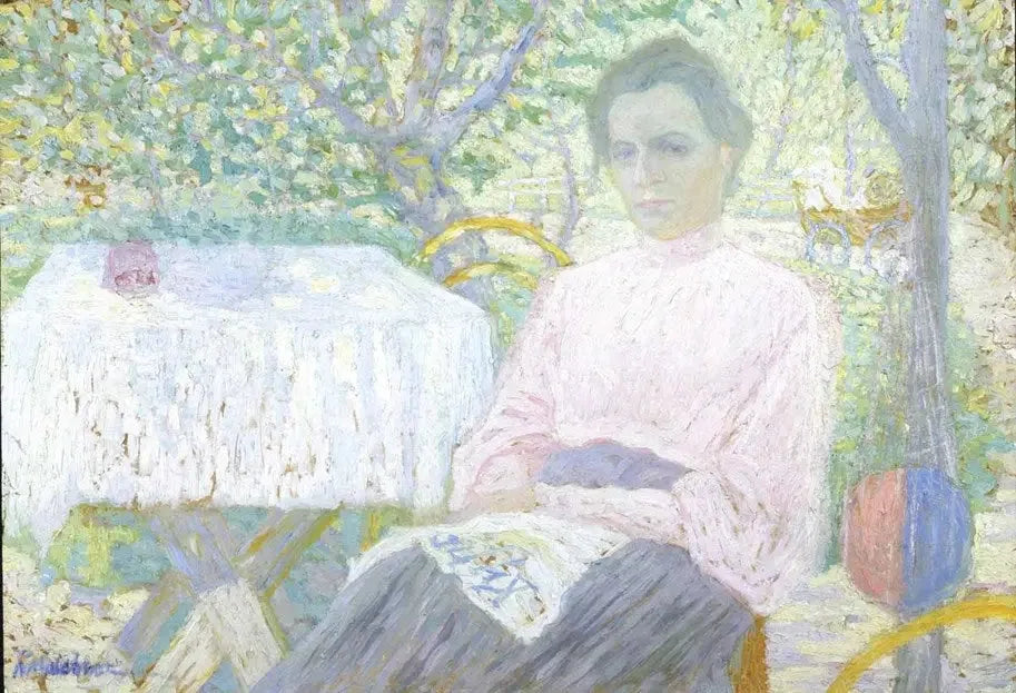 Femme lisant un journal - Kazimir Malevich image 1 reproduction de peinture à l’huile