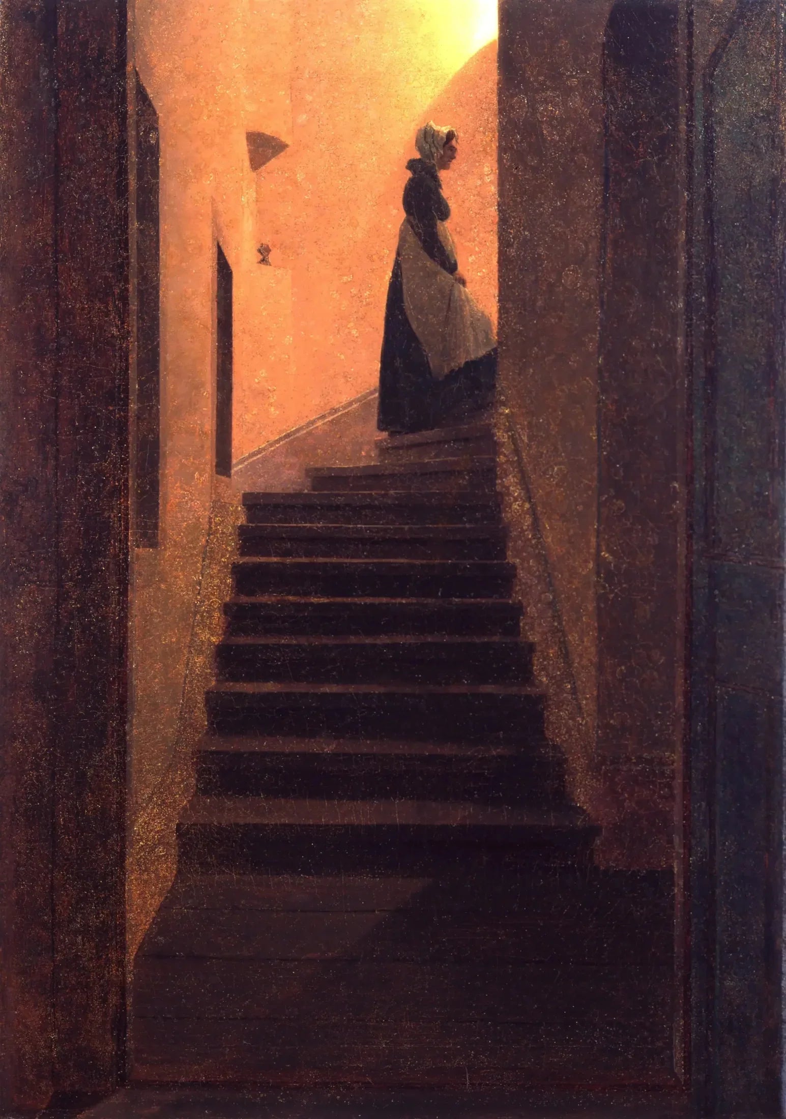 Femme montante vers la lumière - Caspar David Friedrich image 1 reproduction artisanale de tableau